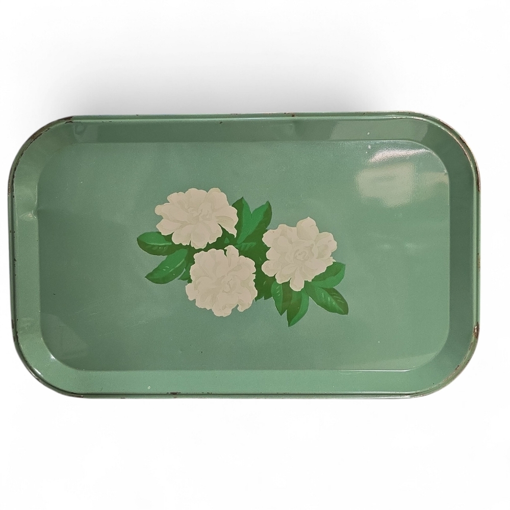 Vintage Metal Tray, 14 X 8.5 Inches